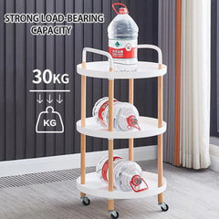 3-Layer Moveable Storage Cart — Multi-Purpose Kitchen & Home Trolley