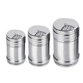 Stainless Steel Spice Shaker Set – 3-Piece Seasoning Jar Trio