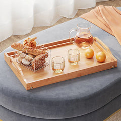 Portable Foldable Wooden Bed Table (50x30cm) | Multipurpose Laptop Desk & Breakfast Tray