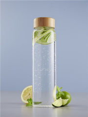 Water Bottle With Bamboo Lid