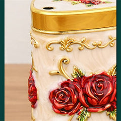 European-Style Embossed Toothpick Holder with Lid