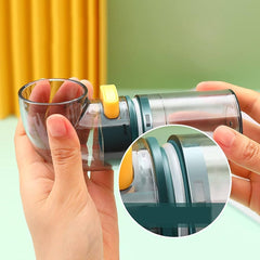 Precision Ratio Seasoning Dispenser Flask | Quantitative Salt & Spice Shaker (3pcs Set With Stand)