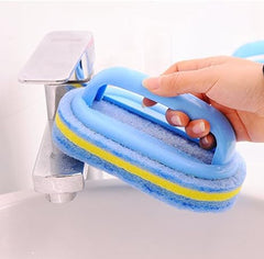 High Quality Plastic Handle Grip Cleaning Sponge Brush
