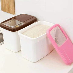 10KG Airtight Rice & Flour Storage Container | Large Capacity Grain Dispenser Box