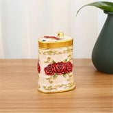 European-Style Embossed Toothpick Holder with Lid