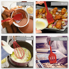 Luxury 5-Piece Silicone Baking Utensil Set – Heat-Resistant, Non-Stick, Premium Kitchen Tools