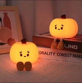 Cute Rechargeable Silicone Pumpkin LED Night Light | Portable Seasonal Decor & Kids' Lamp