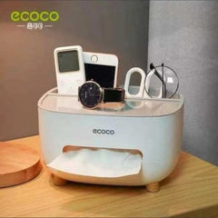 ECOCO Tissue Box Holder with Storage Container
