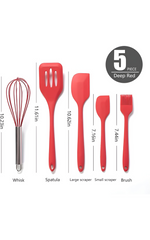 Luxury 5-Piece Silicone Baking Utensil Set – Heat-Resistant, Non-Stick, Premium Kitchen Tools