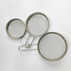 Shengya Mini Stainless Steel Flour Strainer Set (3-Piece) | Fine Mesh Sieve for Powdered Sugar & Tea | Baking & Kitchen Tool