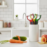 Shengya 3-Piece Stainless Steel Peeler Set | Multifunctional Y & I Peeler Kit | Julienne, Swivel & Straight Blade Kitchen Gadgets