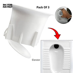 PACK OF 3 TOILET HOLE COVER CAP INSECTS & ODOR BLOCKER