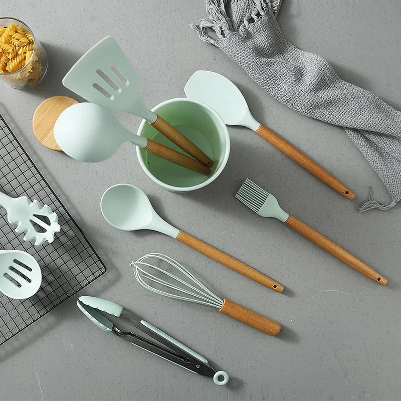 12 pc silicone spoons set