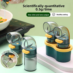 Precision Ratio Seasoning Dispenser Flask | Quantitative Salt & Spice Shaker (3pcs Set With Stand)