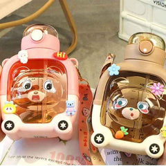 Kids Cute Bear Plastic Water Sipper Bottle – 1000ml