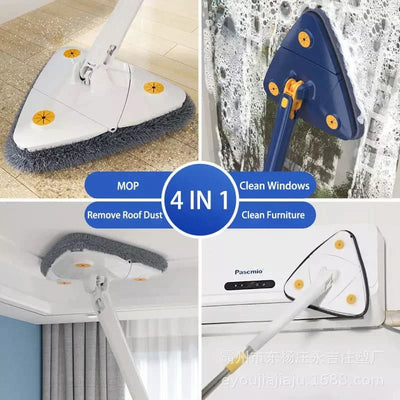Adjustable 360 Degree Rotatable Butterfly Triangle Cleaning Mop