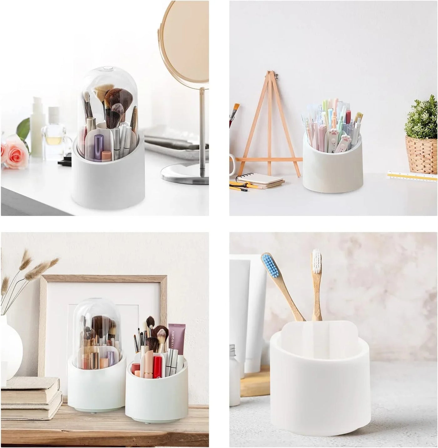 360 Degree Rotating Makeup Brush Holder