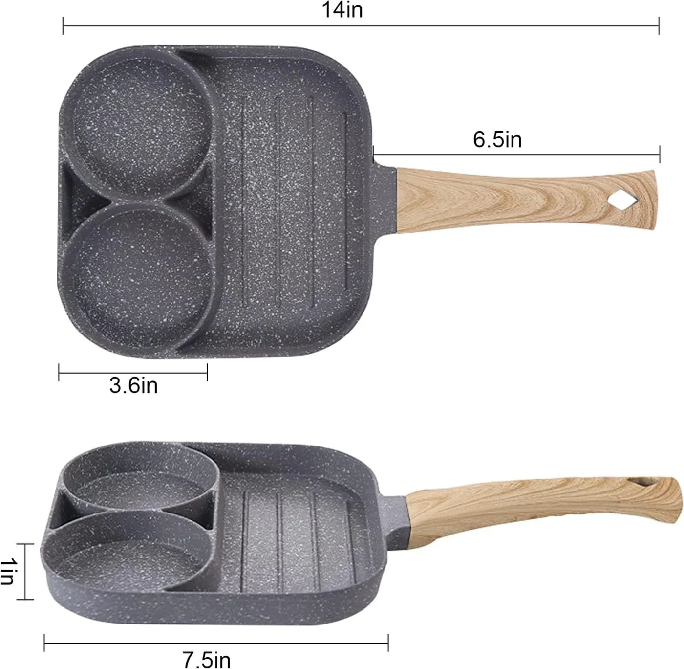 3 MOULD FRYING PAN