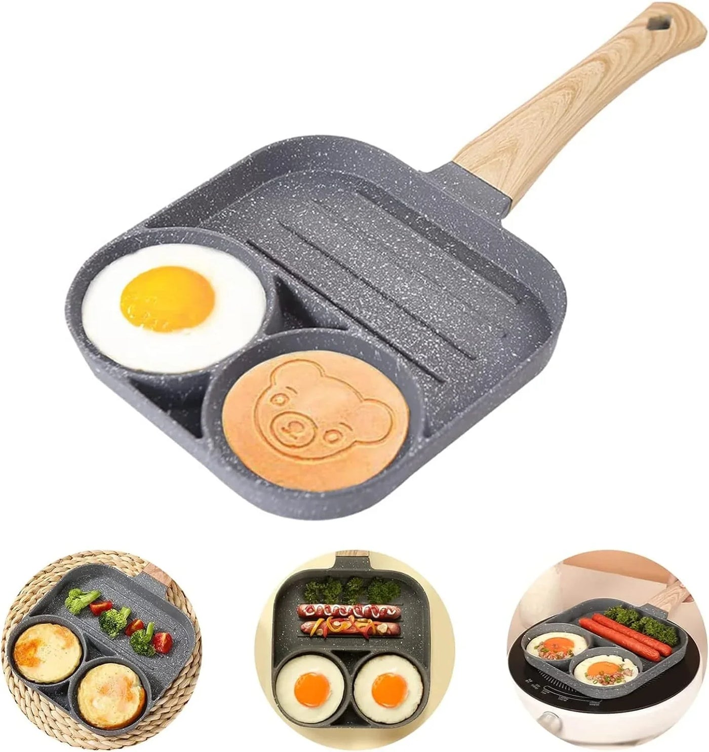 3 MOULD FRYING PAN