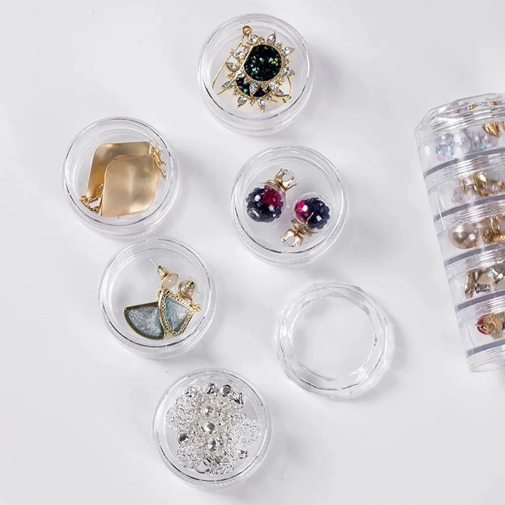 5 LAYER MINI ROUND JEWELLERY ORGANIZER