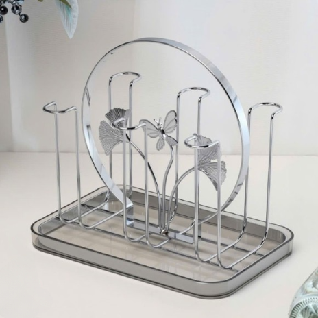 6-Grid Glass Stand Drying Rack
