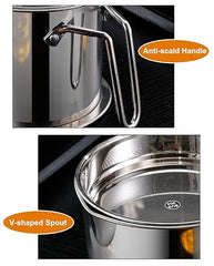 Oil Filter Pot — Stainless Steel / Heat-Resistant Container for Frying Oil & Grease Storage