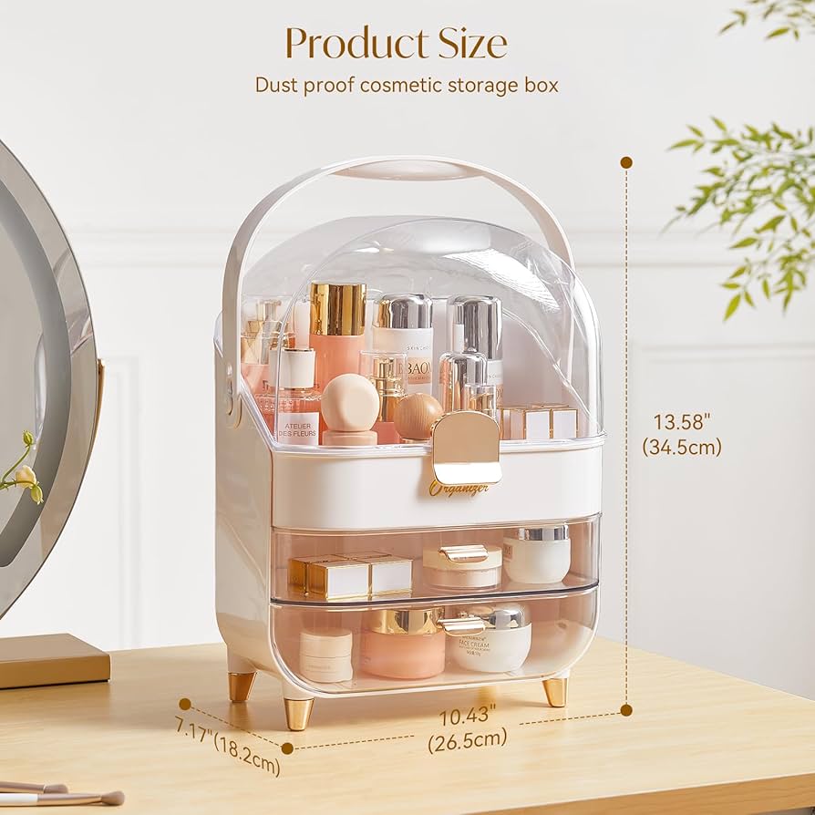 Multi-Layer Cosmetic Storage Box – Modern Makeup Organizer