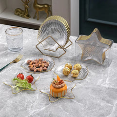 Modern Luxury Multi-Section Snack & Fruit Serving Tray Set