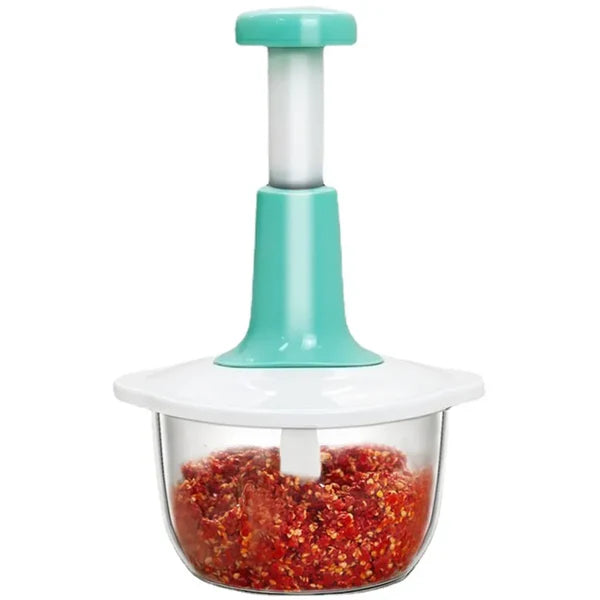 Multifunction Hand Press Manual Vegetable Chopper 1.5 Liter
