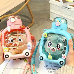 Kids Cute Bear Plastic Water Sipper Bottle – 1000ml
