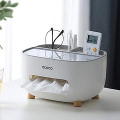 ECOCO Tissue Box Holder with Storage Container