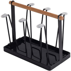 High Quality Wooden Handle Glass Stand With Stand