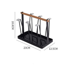 High Quality Wooden Handle Glass Stand With Stand