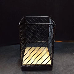 High Quality Black Mat Utensil Holder Wooden Base