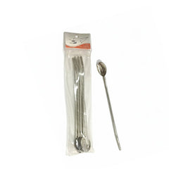 Stainless Steel Reusable Straw & Cocktail Spoon Set | Eco-Friendly Metal Barware Kit | Long Stirring Spoon for Smoothies & Drinks