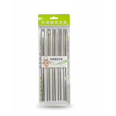 Premium Stainless Steel Chopsticks Set (Reusable) | Metal Chop Sticks for Sushi & Asian Cuisine | Hygienic Dishwasher Safe Flatware