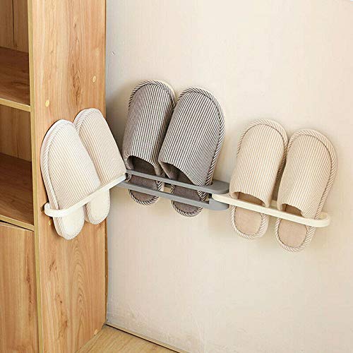 WALL MOUNTED FOLDABLE SHOE RACK AND TOWEL HOLDER (PACK OF 2)