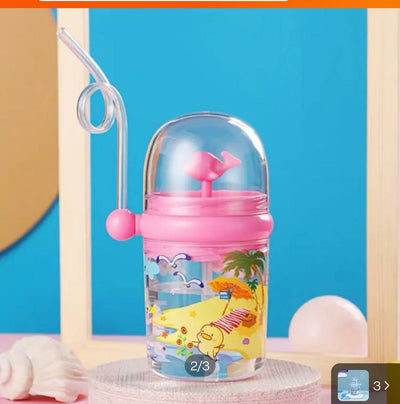 Portable Cartoon Cute Whale Baby Drinking Water Bottle Leak Proof 250ML