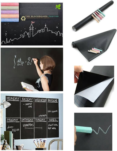 REMOVABLE BLACKBOARD STICKER (With 2 Chalks)