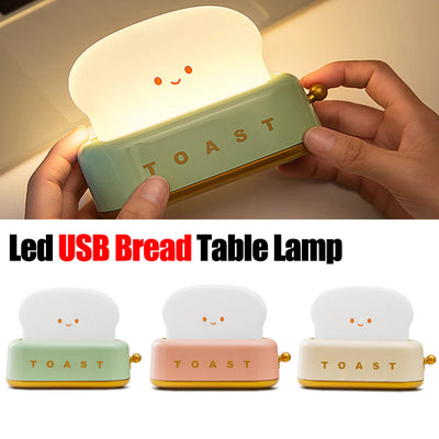 Cute Toast Night Light – Adjustable Brightness & Soft Glow