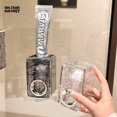 WALL MOUNTED AUTOMATIC TOOTHPASTE DISPENSER & TOOTHBRUSH HOLDER – BATHROOM ORGANIZER WITH STORAGE RACK